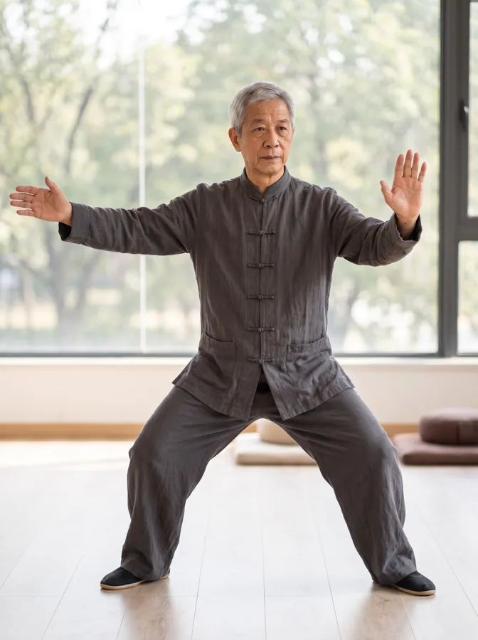 Beginner Walking Tai Chi in Action