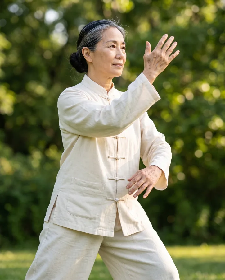 Beginner Walking Tai Chi in Action